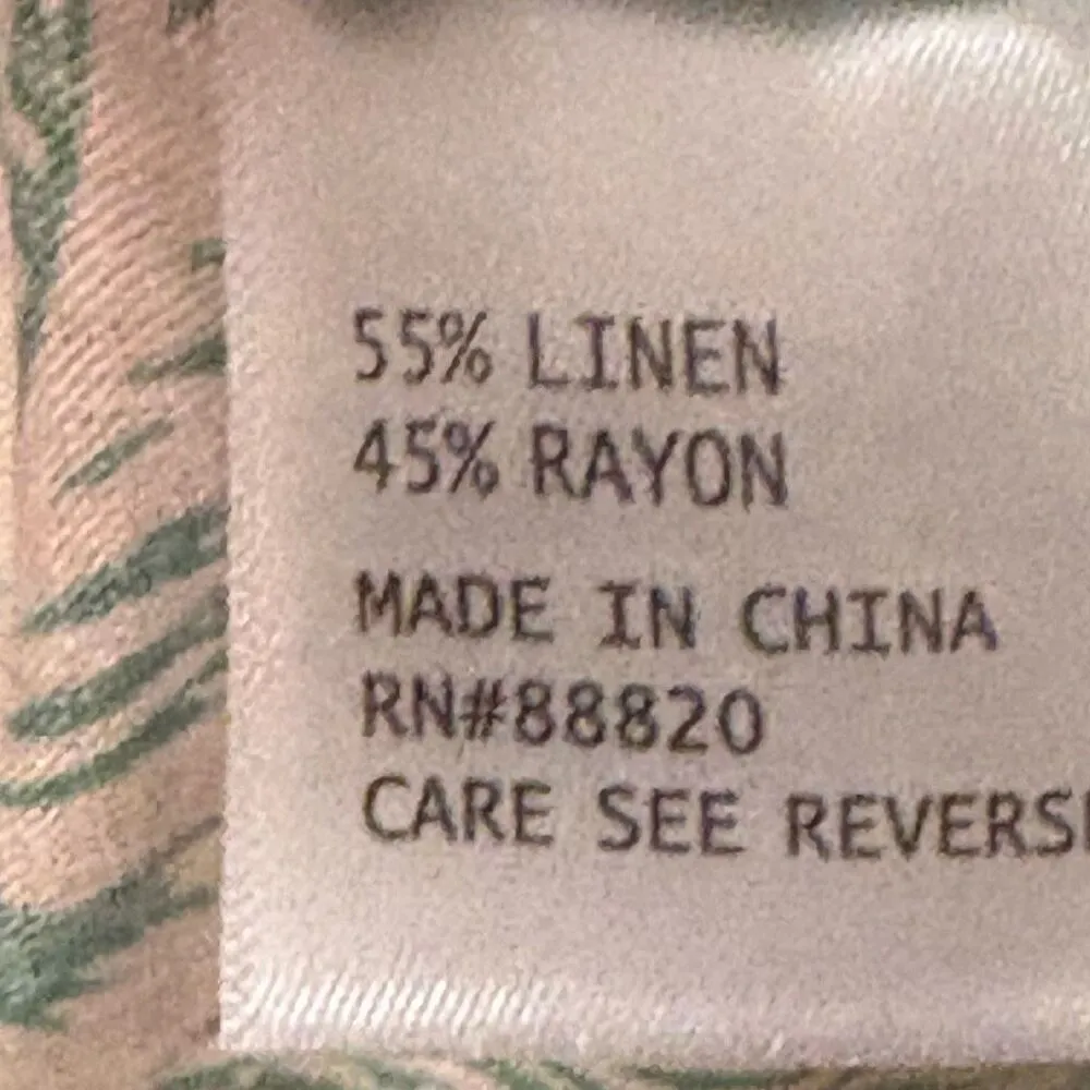 Rachel Zoe linen blend‎ tropical green halter crop top size L NEW - Image 6