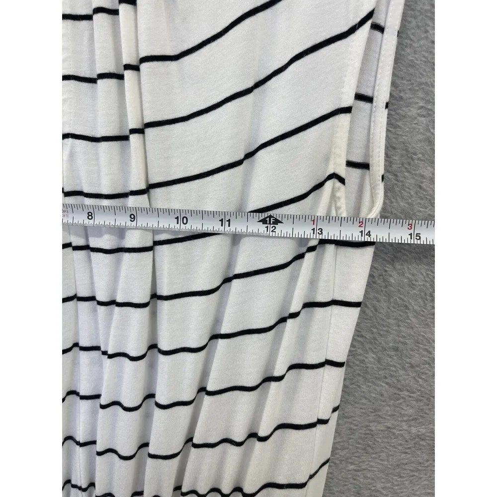 Banana Republic Women's Dress Dropped Waist Striped White Size XS Sleeveless - Image 9
