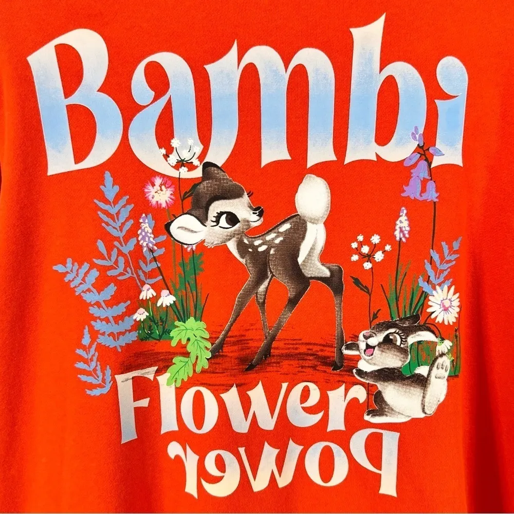 H&M Disney Divided Bambi Oversized Varsity Letterman’s Style Sweat Jacket - Image 8