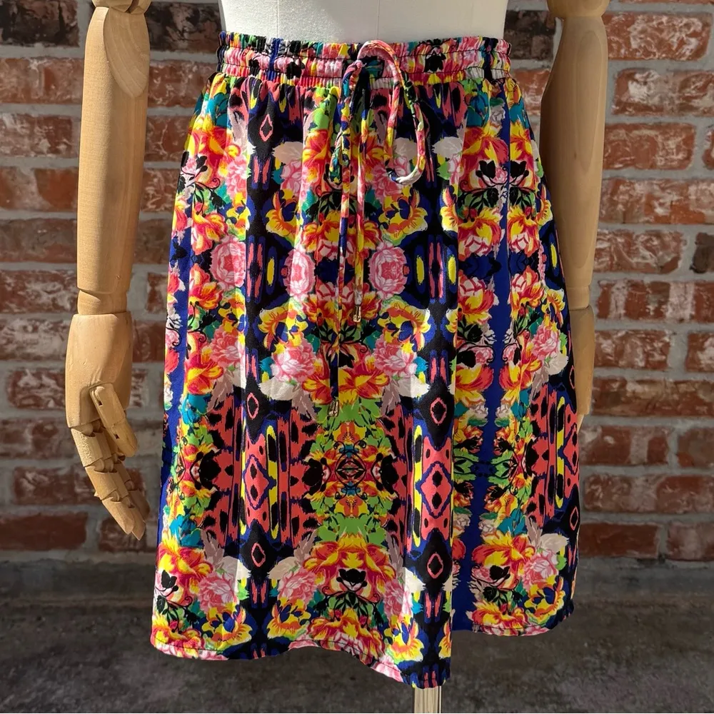 Mossimo (Target) neon colorful skirt with a drawstring / M / Excellent condition Yellow Size M - Image 2