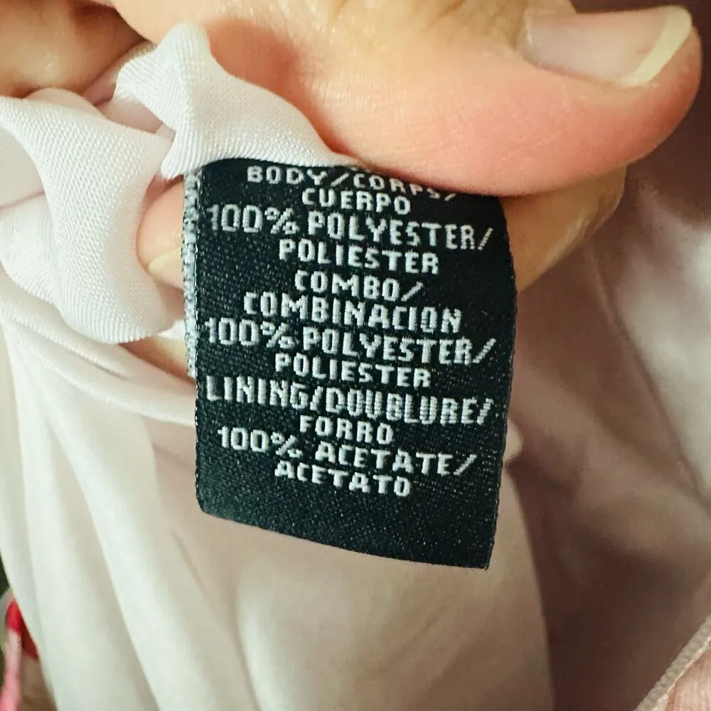 ML MONIQUE LHUILLIER Pink White Floral V - Image 10