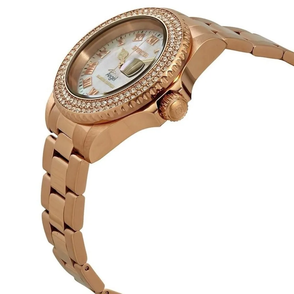 NWT Authentic Invicta Angel Crystal White Mother of Pearl Dial Women's Watch - Image 2
