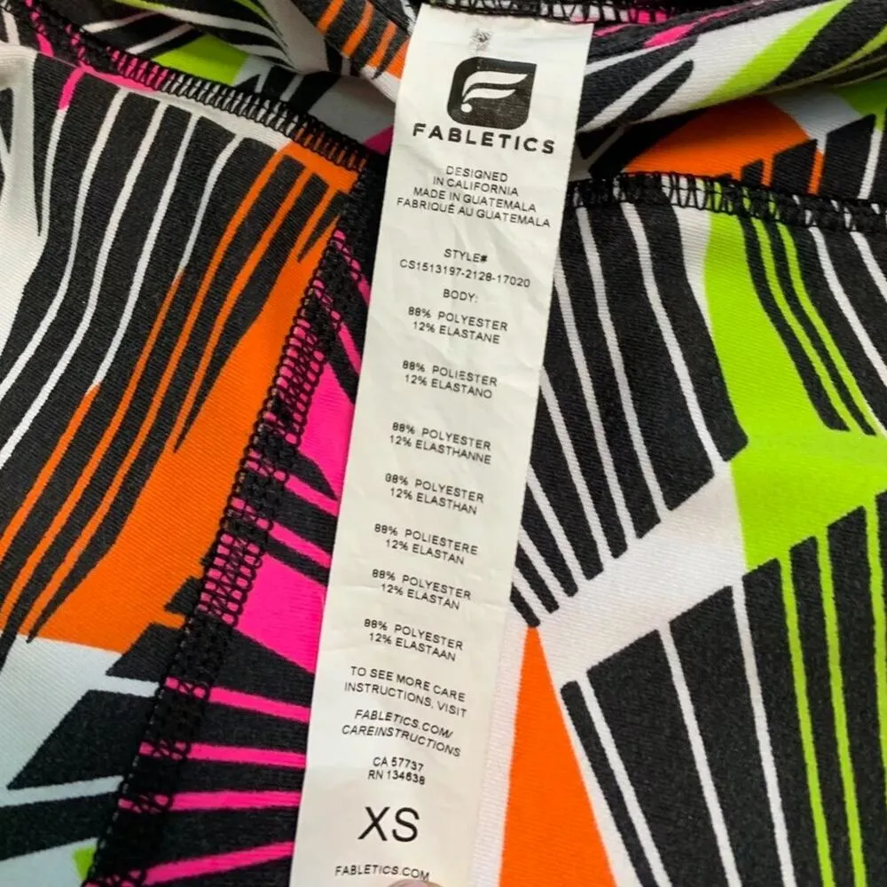 Fabletics | XS | Mid-Rise Tribal Geo Print PowerHold Cropped Legging - Image 5