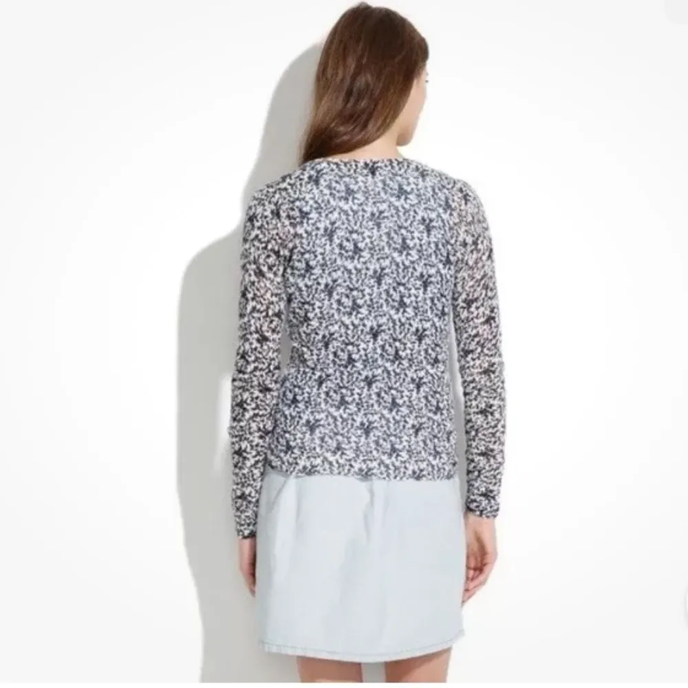 Madewell Women’s Blue Bud Floral Linen Cotton Cardigan Sweater XS - Image 5