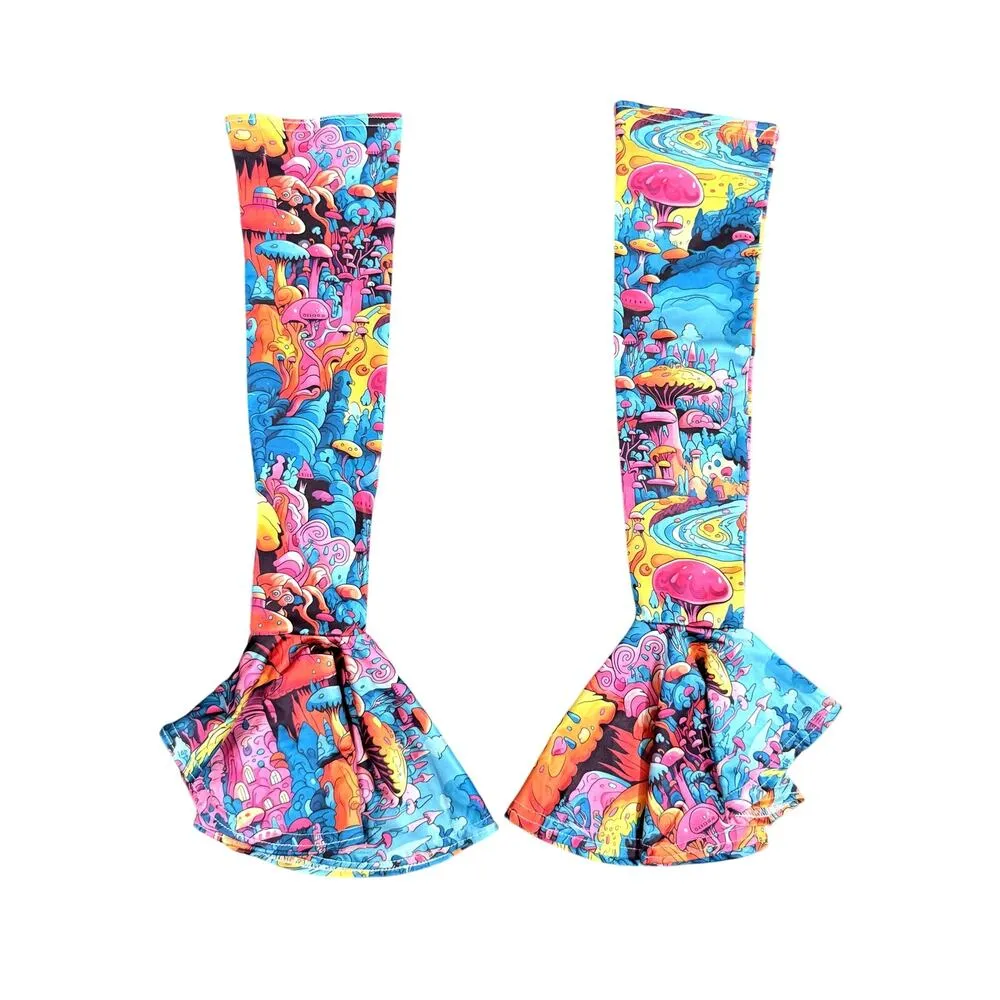 Mushroom Wonderland Flutter Arm Sleeves in Multi, Size OS​ - Image 2