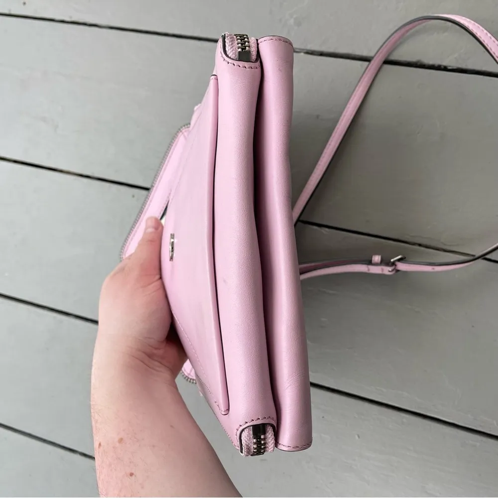 Rebecca Minkoff Marlowe Mini Crossbody Handbag Pink Elegant Quiet Luxury - Image 10