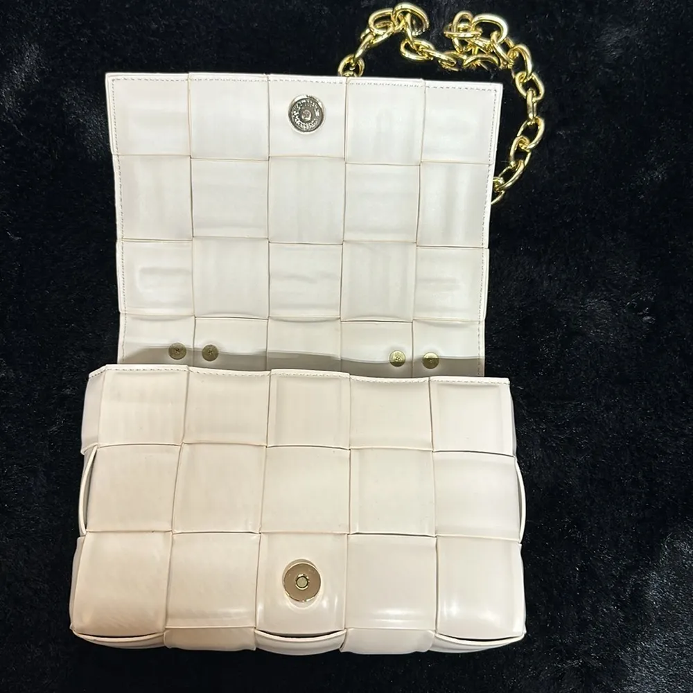 Urban Cream Colored Weaved Bag Use as Satchel or Crossbody - Image 5