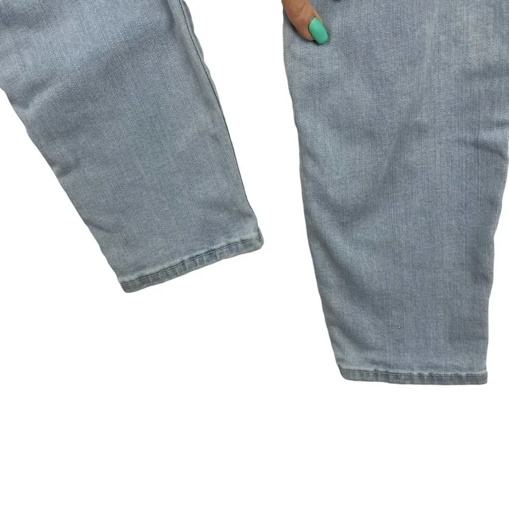 FRAME Le High Skinny Crop Stretch Light Wash Denim Jeans in Hepburn Road SZ 28 - Image 9