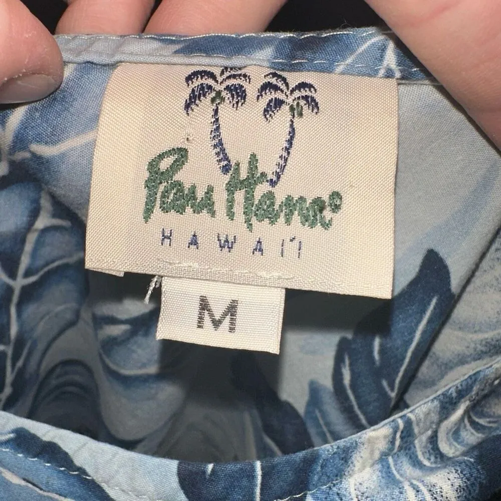 Pam Hara blue tropical coconutgirl M made in Hawaii dress Blue Size M - Image 2