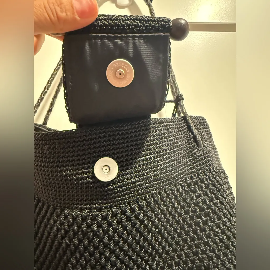 NWOT The Sak Black Crochet Shoulder Boho‎ Tote Bag - Image 3
