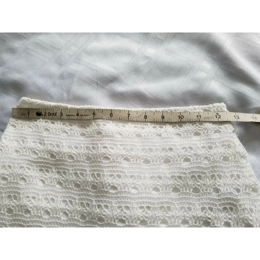 Hollister Skirt White Crochet Fully Double Lined Mini Skirt Women's Size SMALL - Image 5