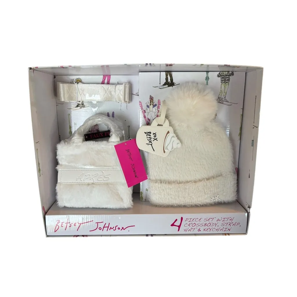 New in box Betsey Johnson 4-Piece Winter Set With Crossbody Bag Adjustable Strap - Image 12