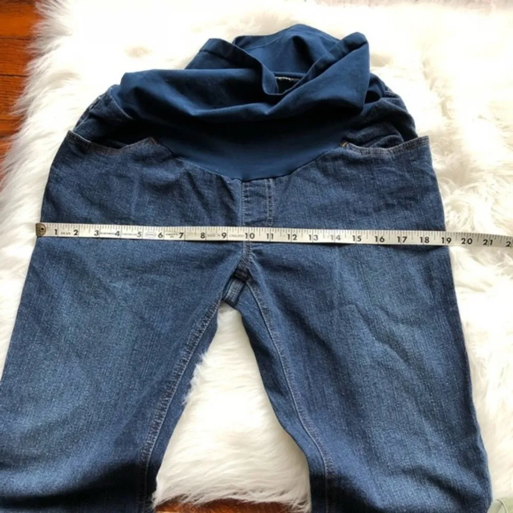Motherhood Maternity Flare Boot Cut Blue Jeans - Image 4