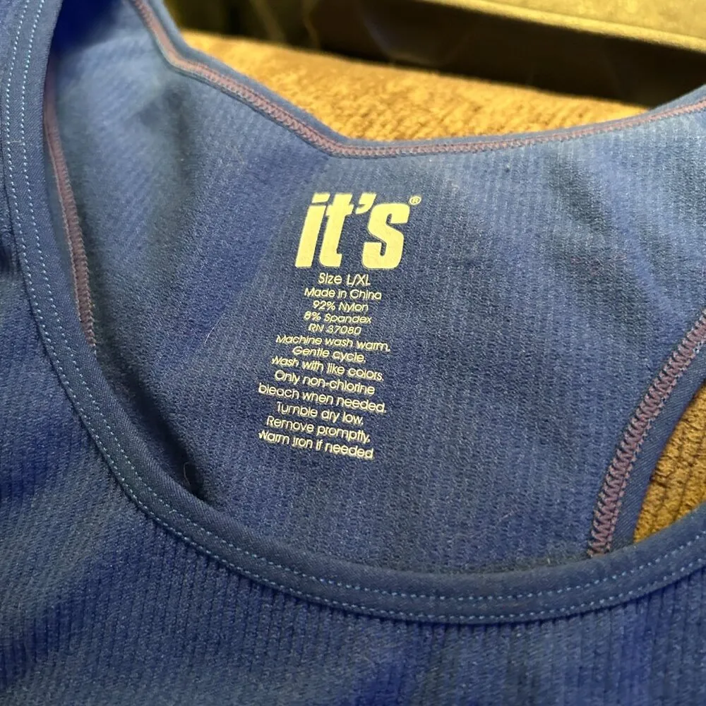 It's Blue Ribbed Sports Bra - Image 3