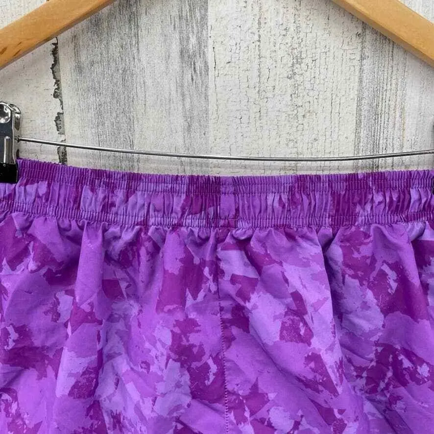 Champion Running Shorts Womens Small Purple Camo Built-in Briefs Pocket Elastic - Image 5