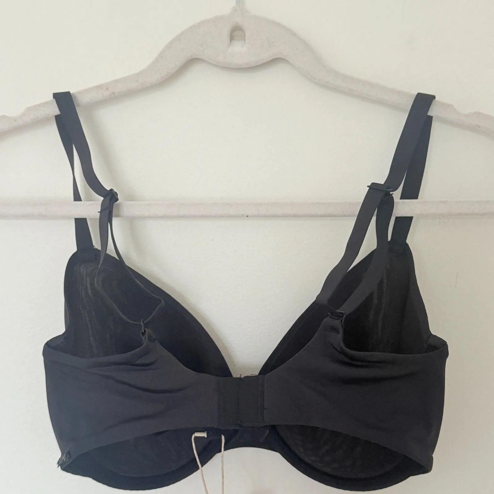 Skims Onyx Unlined Mesh Demi Bra Weightless Sheer Microfiber Underwire Lift 32DD - Image 4