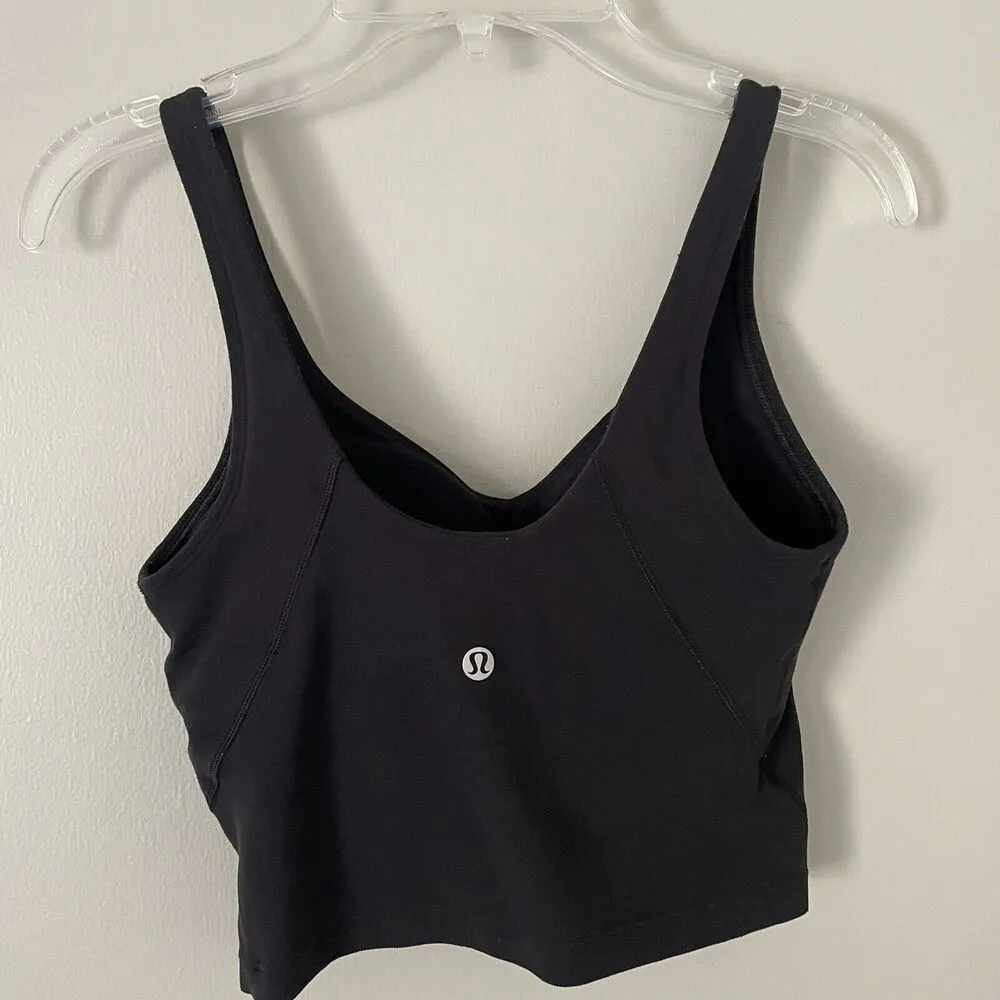 Lululemon Size 2 Black Align Tank Sleeveless Cropped Workout Yoga - Image 2