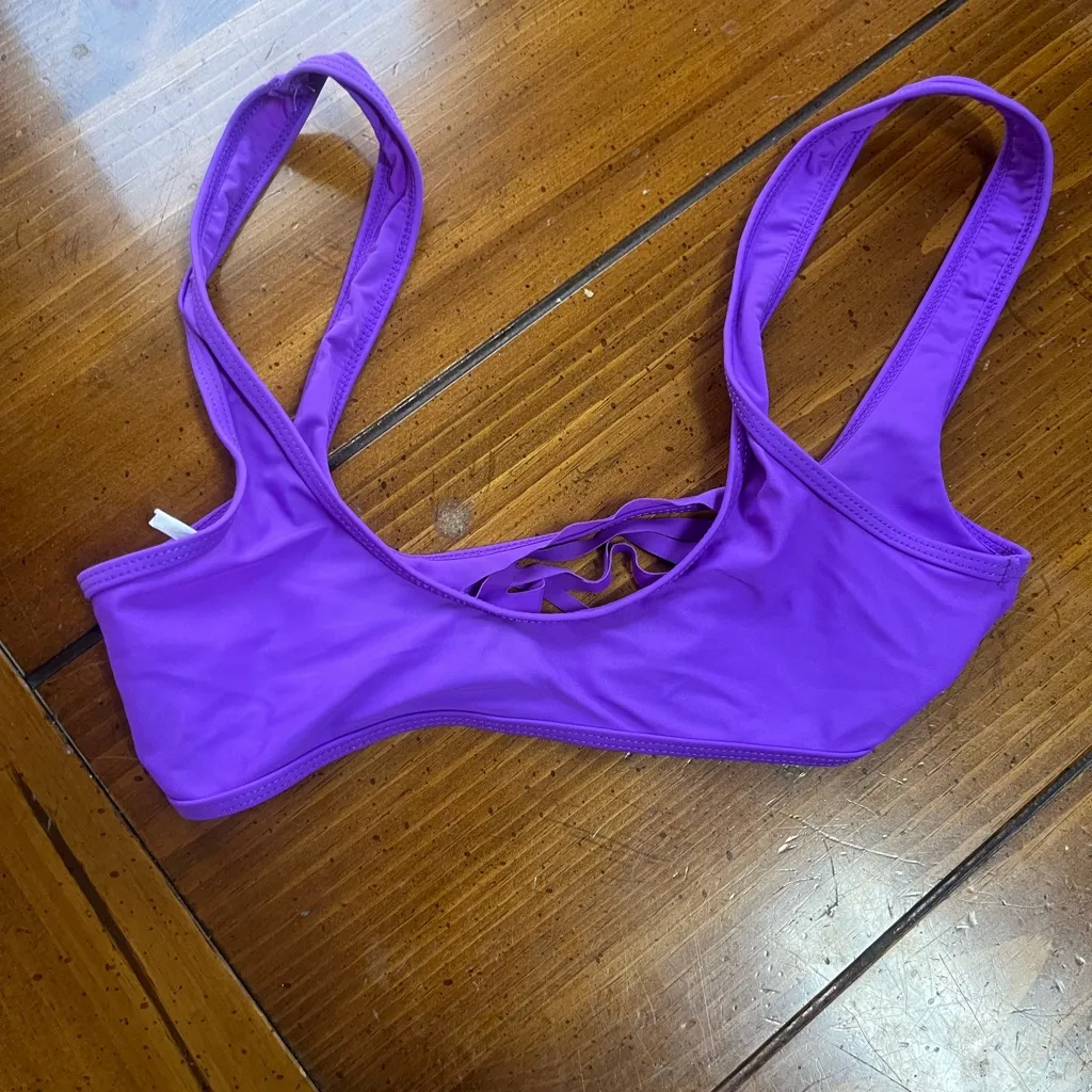 Boohoo  Vibrant Purple Bikini Top - Image 3