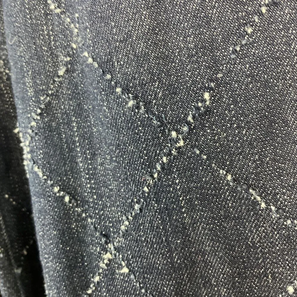 Bebe Diamond Pick Blue Dark Wash Skinny Ankle Zip Denim Jeans 27 - Image 5