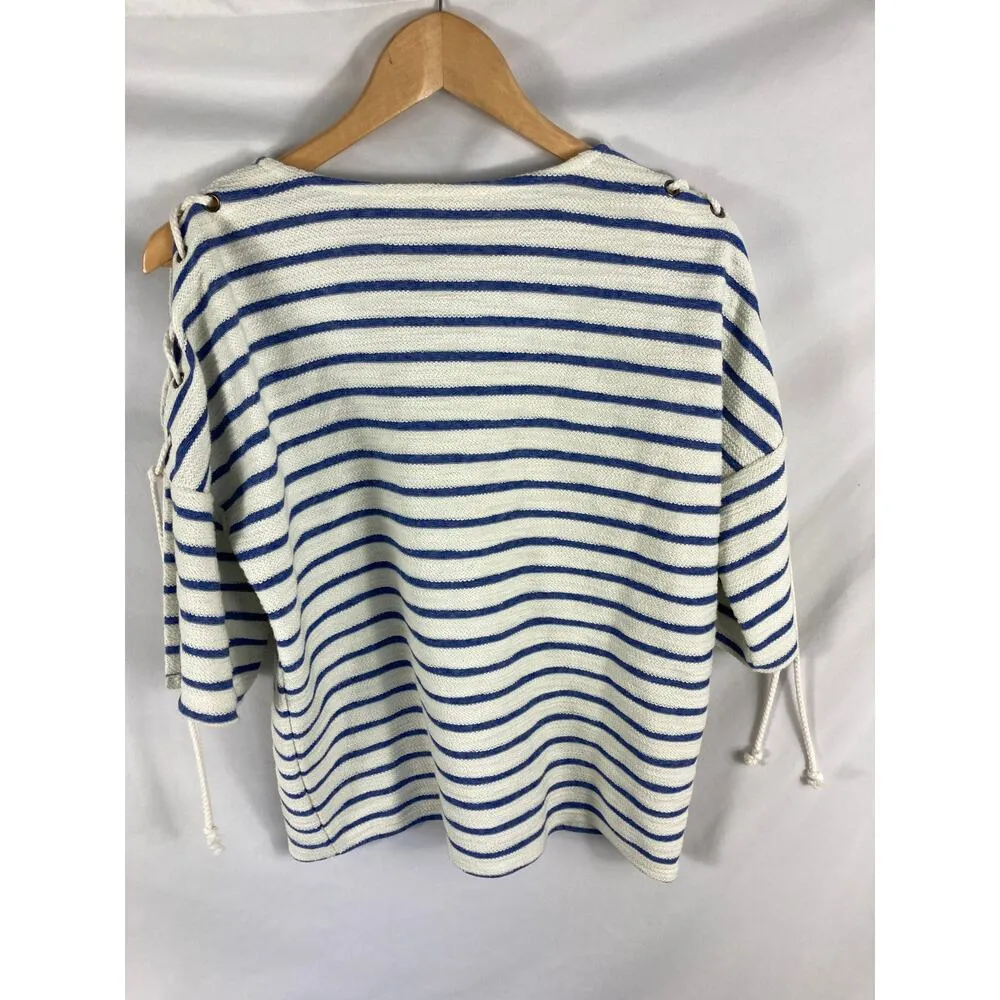 Jane and Delancey Stripe V Neck Knit Top Size XXL - Image 3