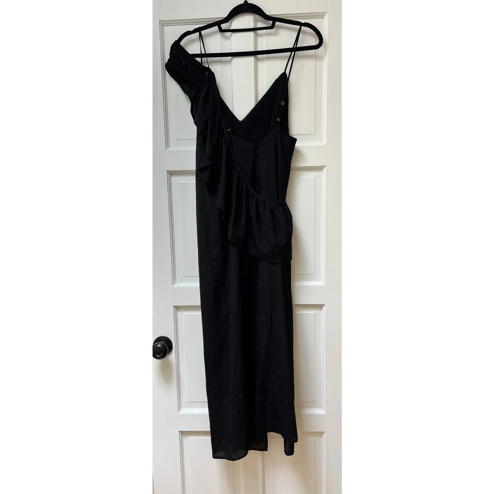 NWT NEW For Love and Lemons Black Flamenco Maxi Dress Large LBD Off - Image 5