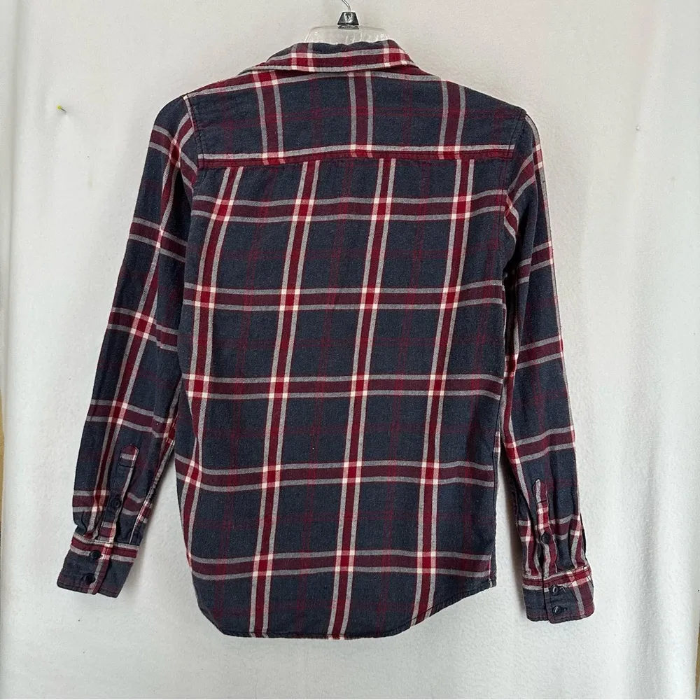 Arizona Jean Co Long Sleeve Plaid Flannel Women’s Small Blue - Image 6