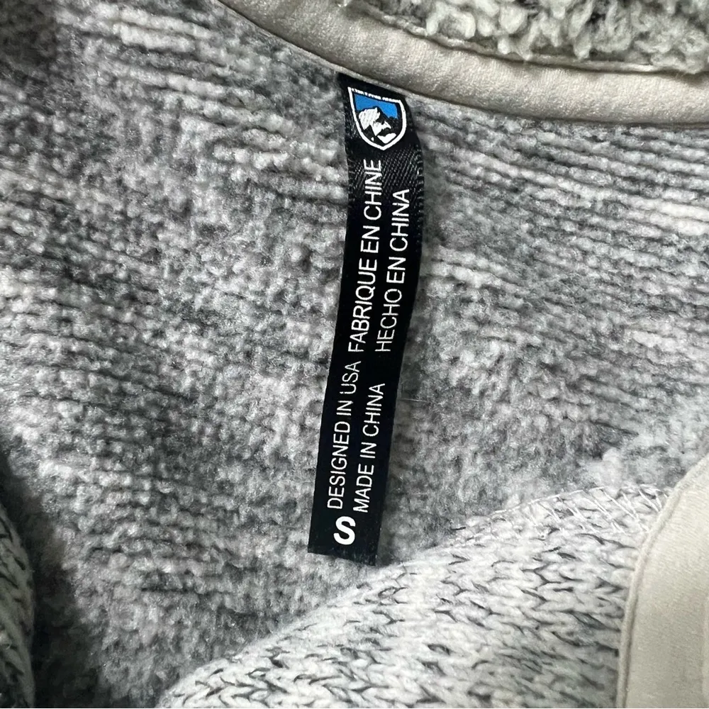 Kuhl Alaska Quartet 1/4 zip Pullover Fleece Sweater size small Heather gray - Image 6