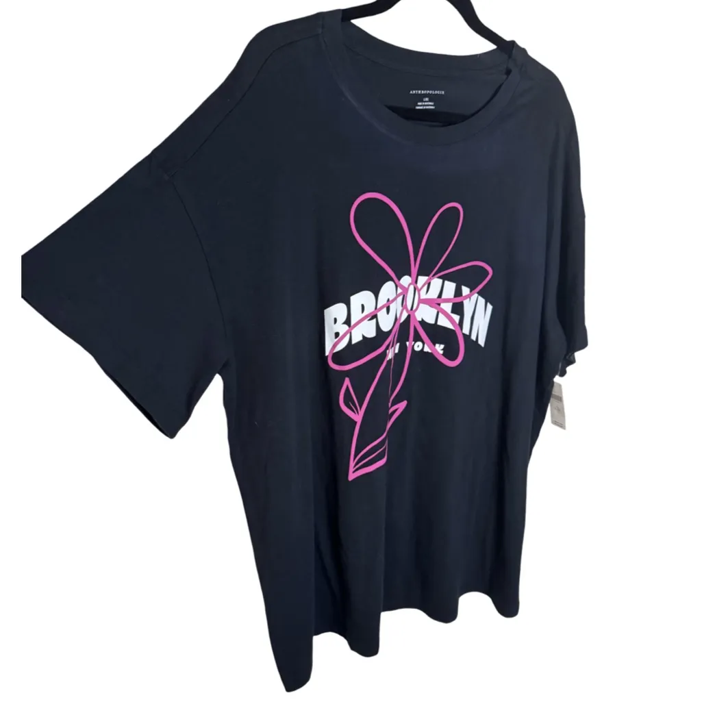 By Anthropologie Cotton Vintage Graphic Dad Tee - Brooklyn L/XL - Image 6