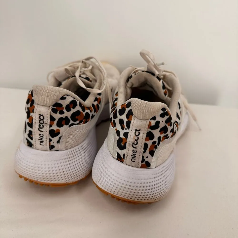 Nike React Escape Run White Leopard Sneakers Size 8.5 - Image 2