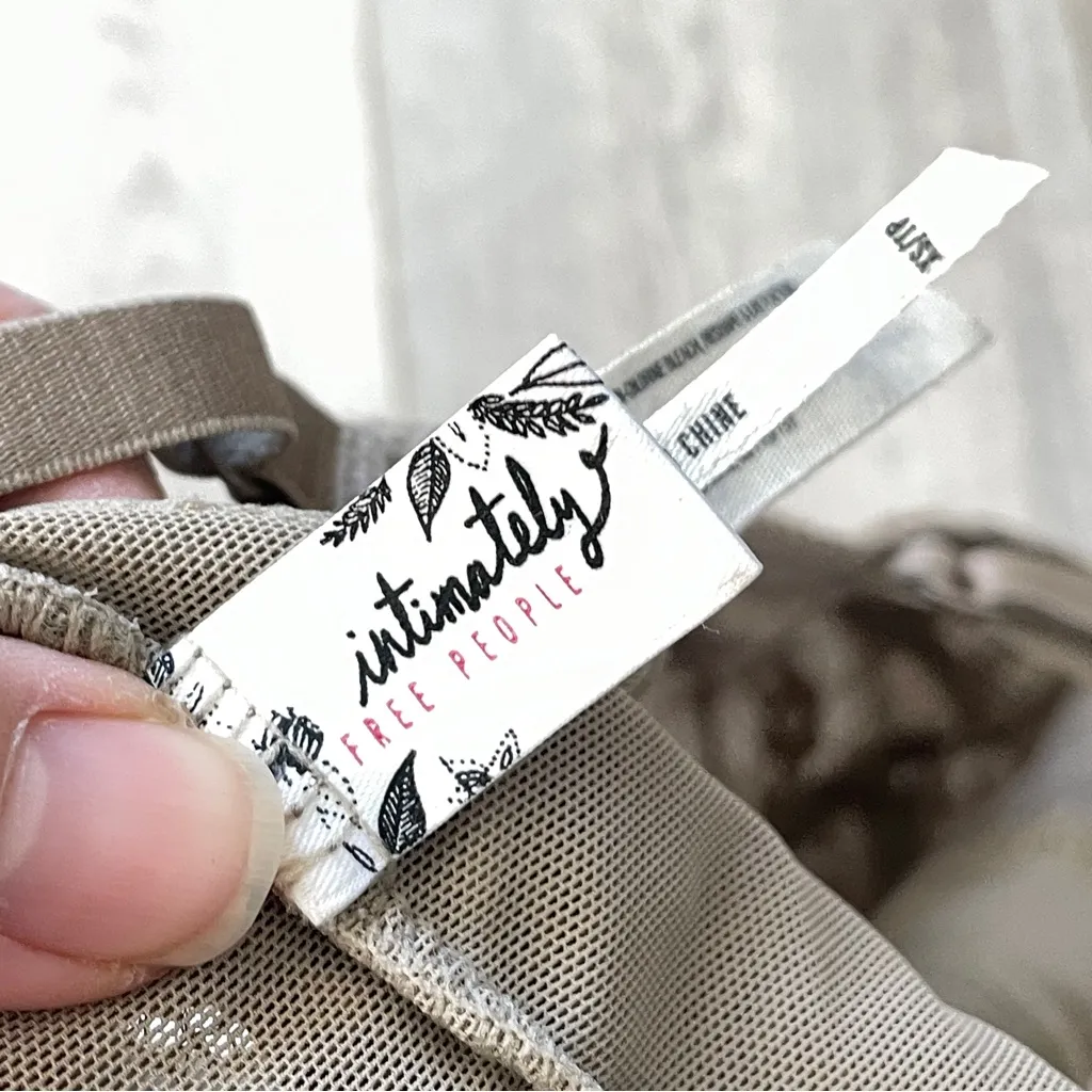 Free People Bra lace longline bustier womens Beige (xsmall) boho festival comfy - Image 4