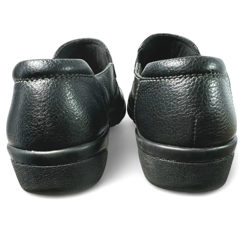 Clarks Cheyn Madi Tumbled Black Leather Loafers Flats Womens 8.5 - Image 5