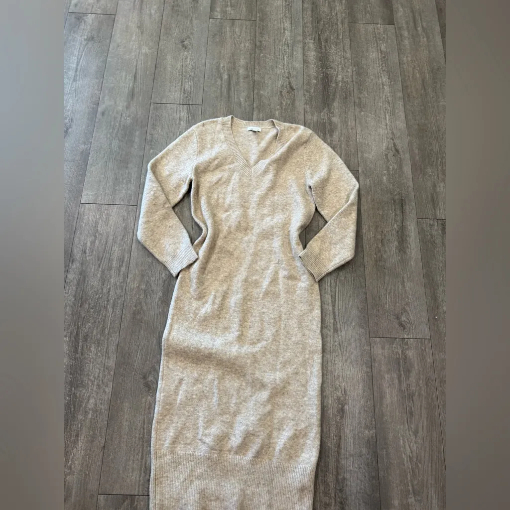 Topshop Cream Long Sleeve Dress - Image 5