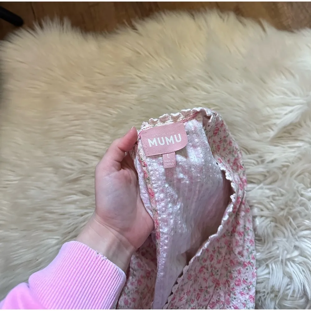 SHOW ME YOUR MUMU Sweet Ruffle Mini Dress In Little Rose Floral - Image 7