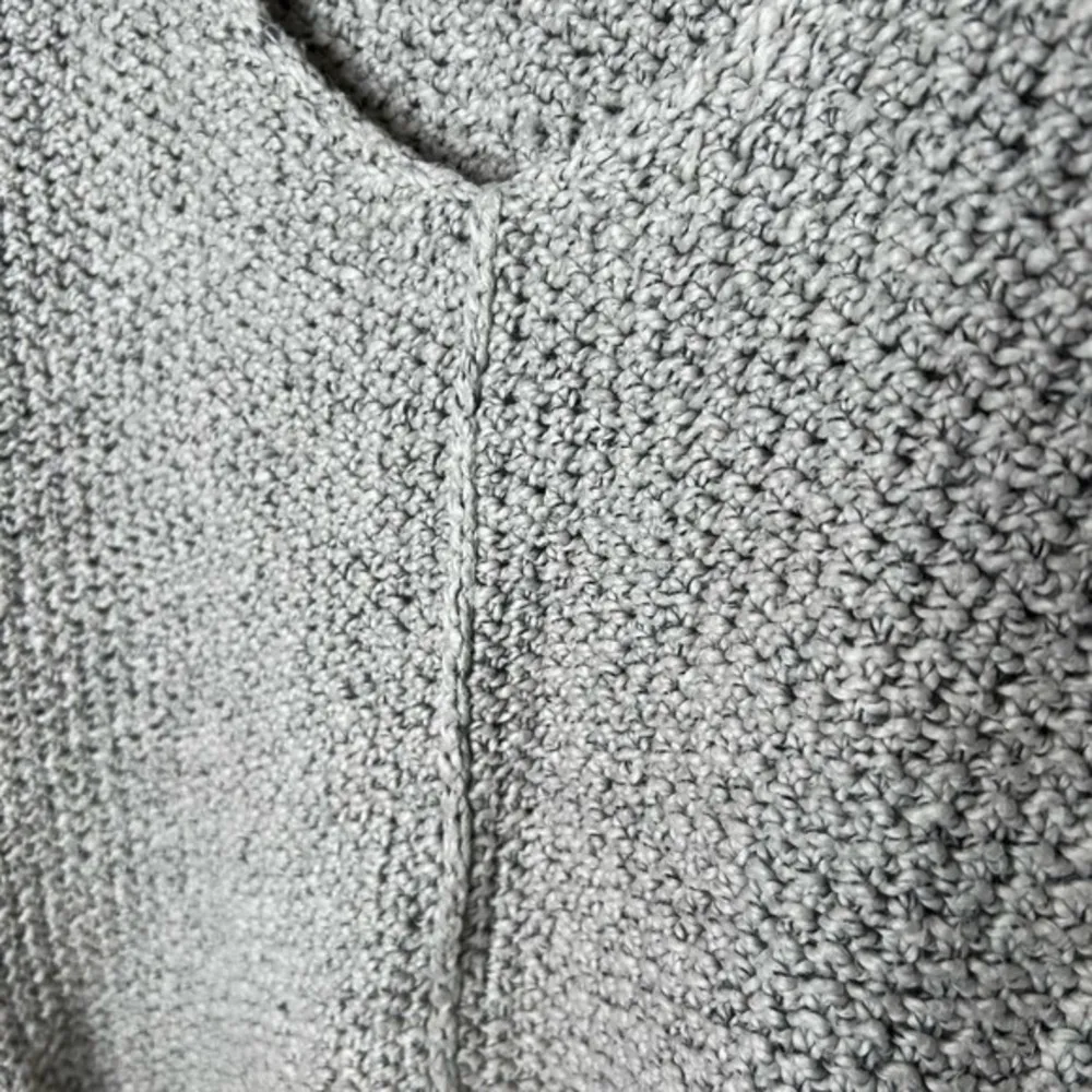 Free people gray knit oversized short sleeve jumper casual boho cotton XS - Image 5