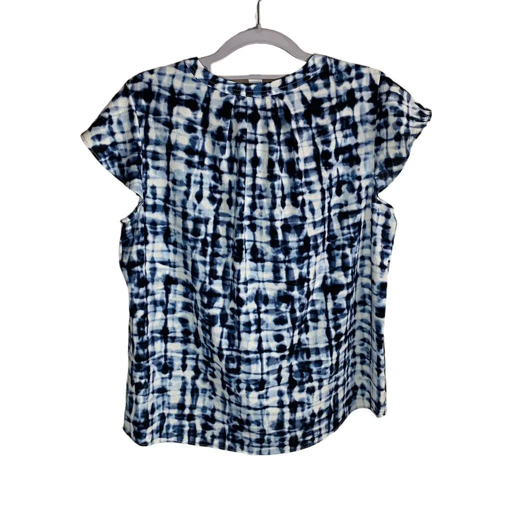 Calvin Klein Blue‎ Tie-Dye T-Shirt Unisex Adult Medium Polyester Spandex Sz M - Image 6