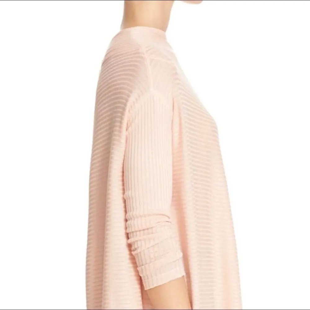 Free People Ribbed Cowl Neck Keyhole Back Top Size XS - Image 3