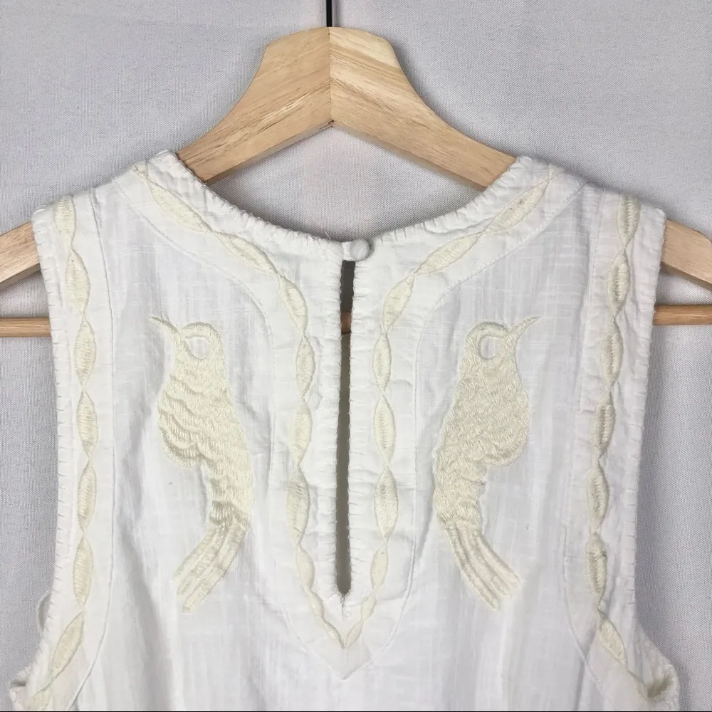 Free People Ivory White Birds of a Feather Fit & Flare Dress 2 - Image 7