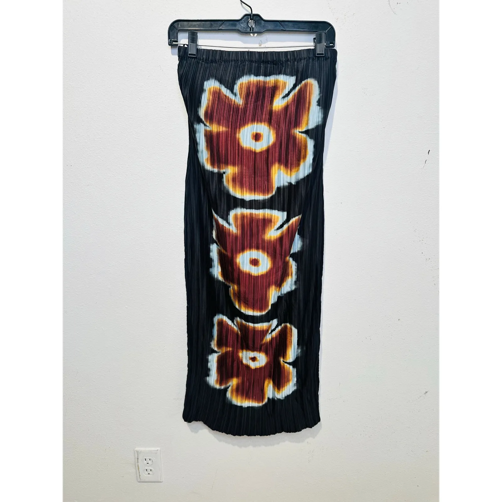 ARTHUR Women's Black Brown Floral Strapless Flower Mini Dress Size Small - Image 4