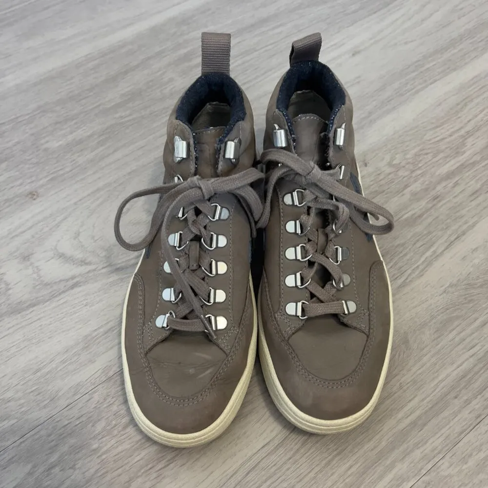 Veja Roraima Suede High Top Sneakers – Brown/Black – Size 38 (US 7) - Image 6