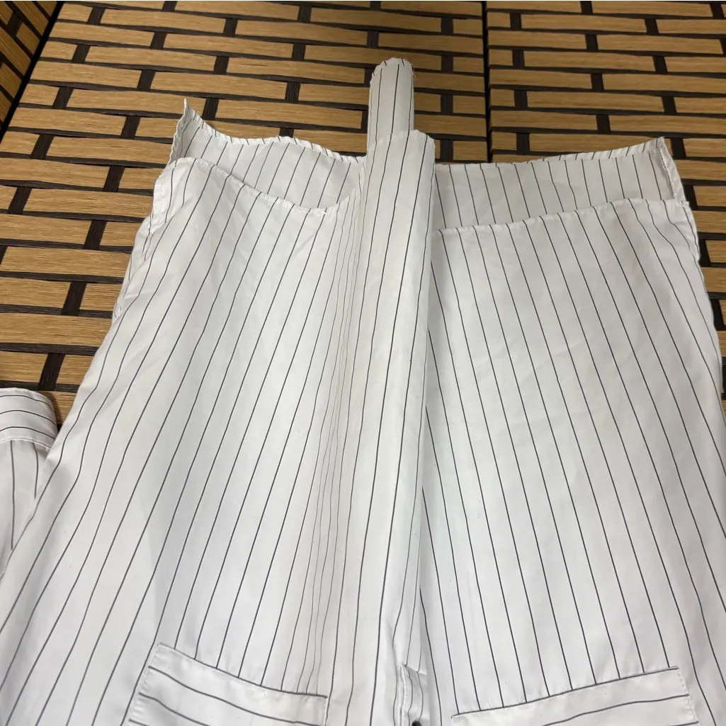 Cato Black And White Stripe Button‎ Front Top Size 14/16 - Image 4