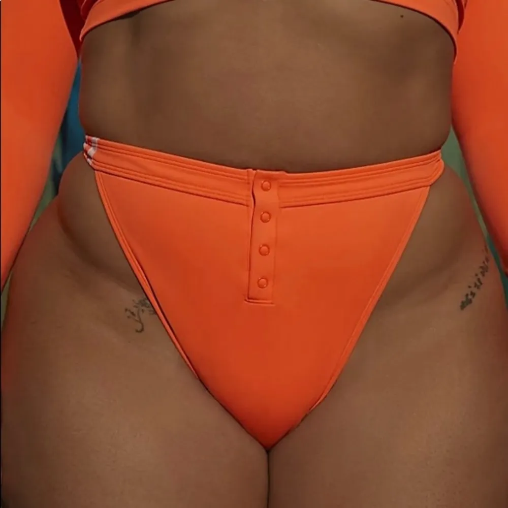 🧡adidas xIVY PARK Solar Orange Snap Bikini Bottom - Image 3