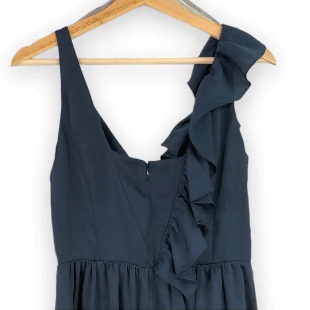 NWT - Andrew Marc NY - Ruffle Shoulder Dress in Blue - 4 - Image 4