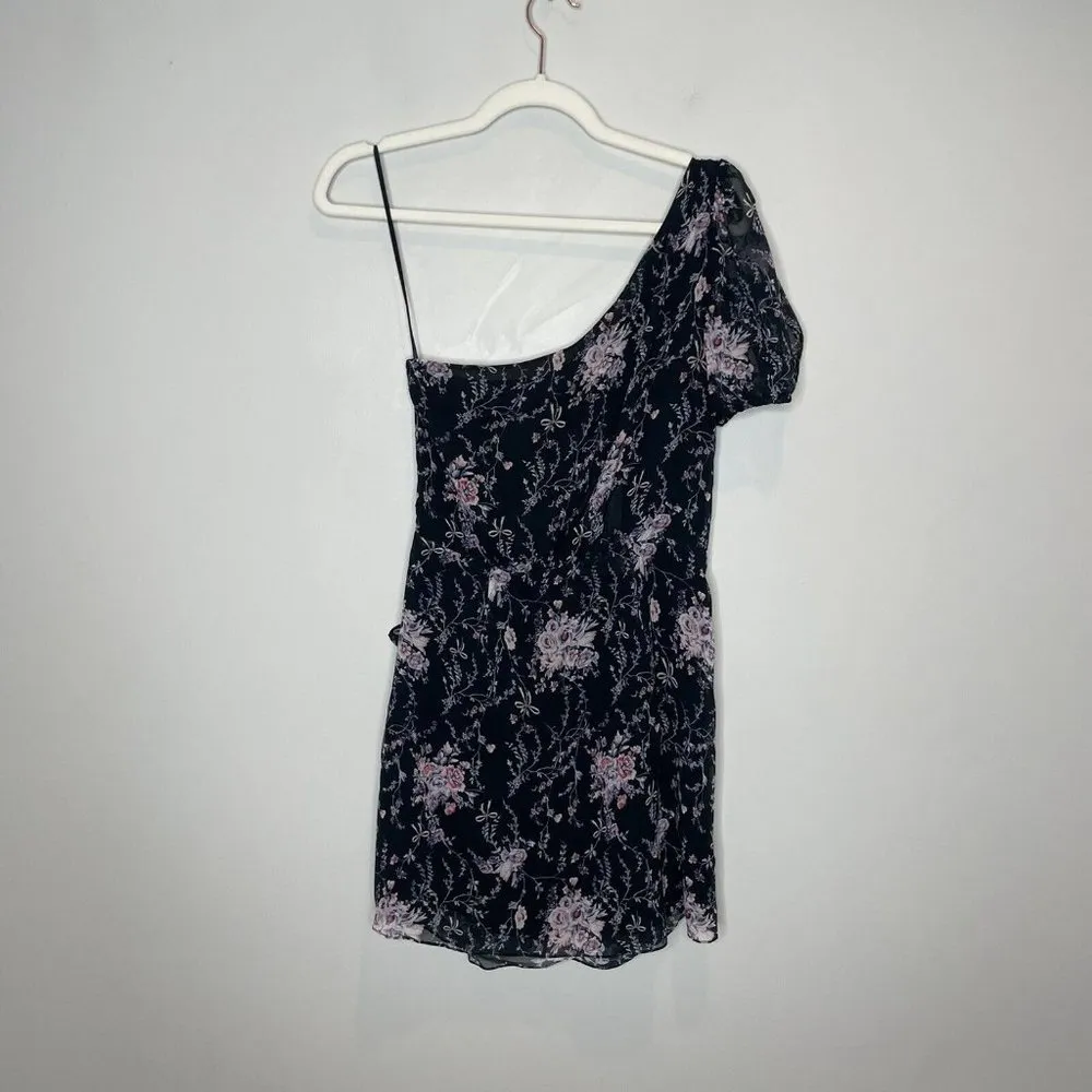 Loveshackfancy NWT Peyton Dress Navy Cosmos One Shoulder Size S - Image 7