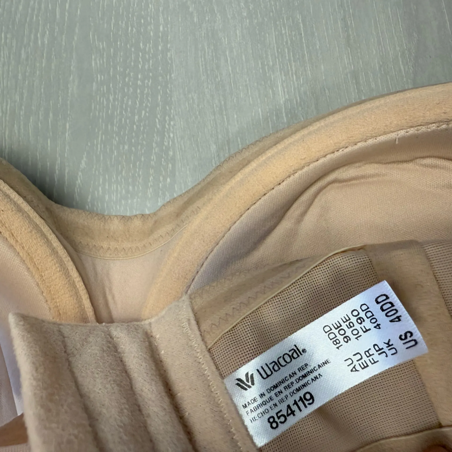 WACOAL 854119 Women Size 40DD Red‎ Carpet Full Figure Strapless Bra New Nude - Image 5