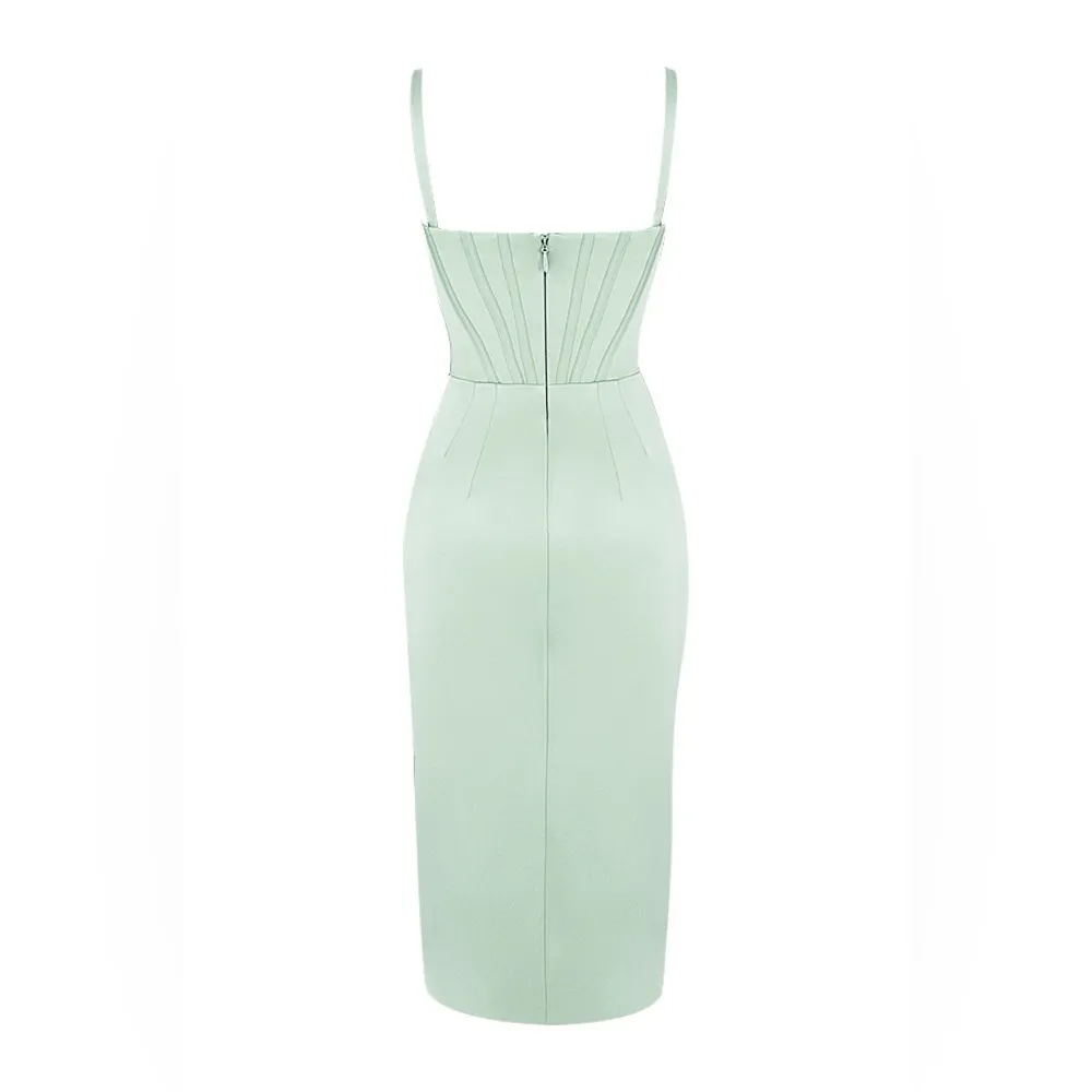 HOUSE OF CB FAYE CORSET DRESS, PISTACHIO. Size X-Small D-E Cup, $269 - Image 11