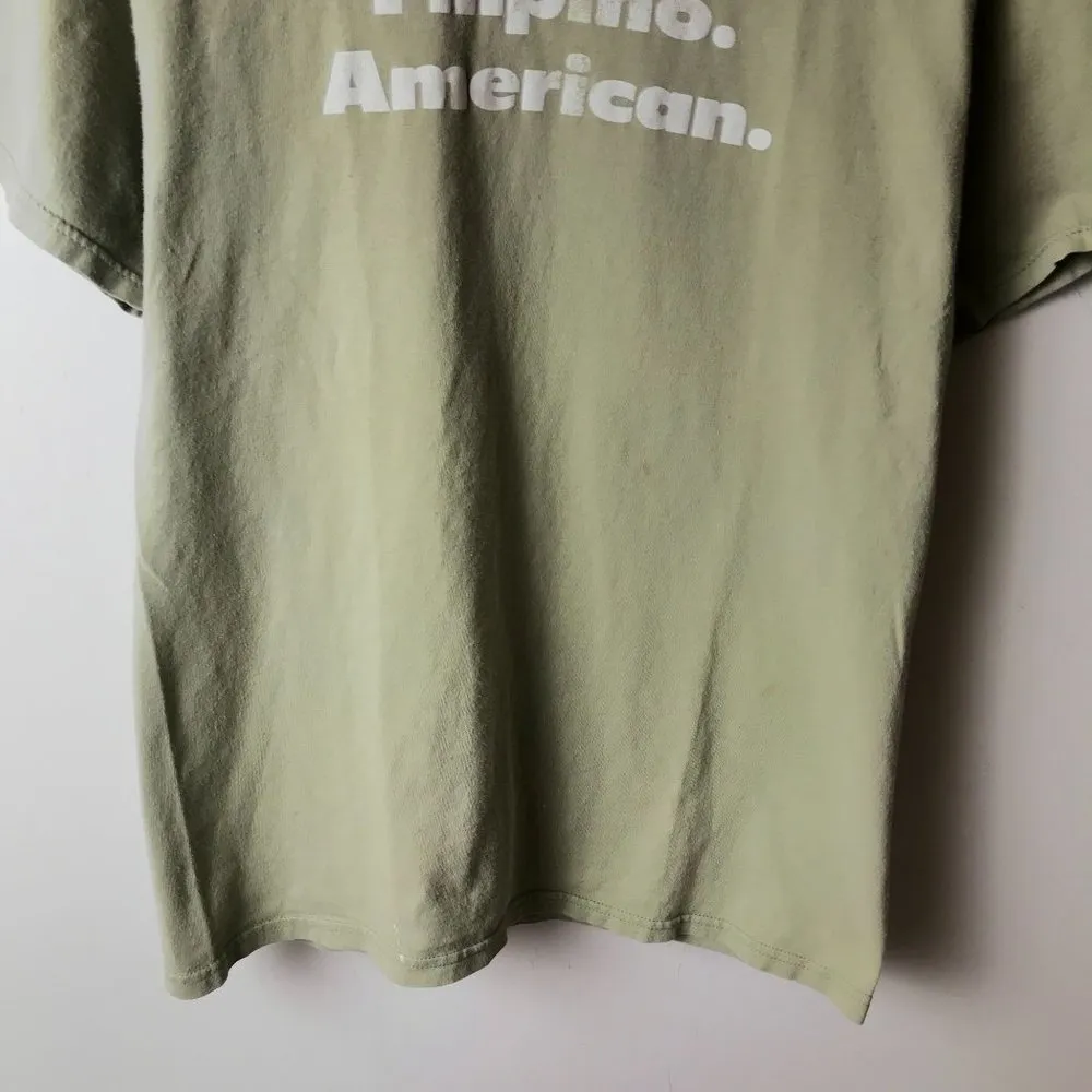 2000 Vintage The Debut Movie Tee Filipino American T Shirt Gray Medium M Solid - Image 7