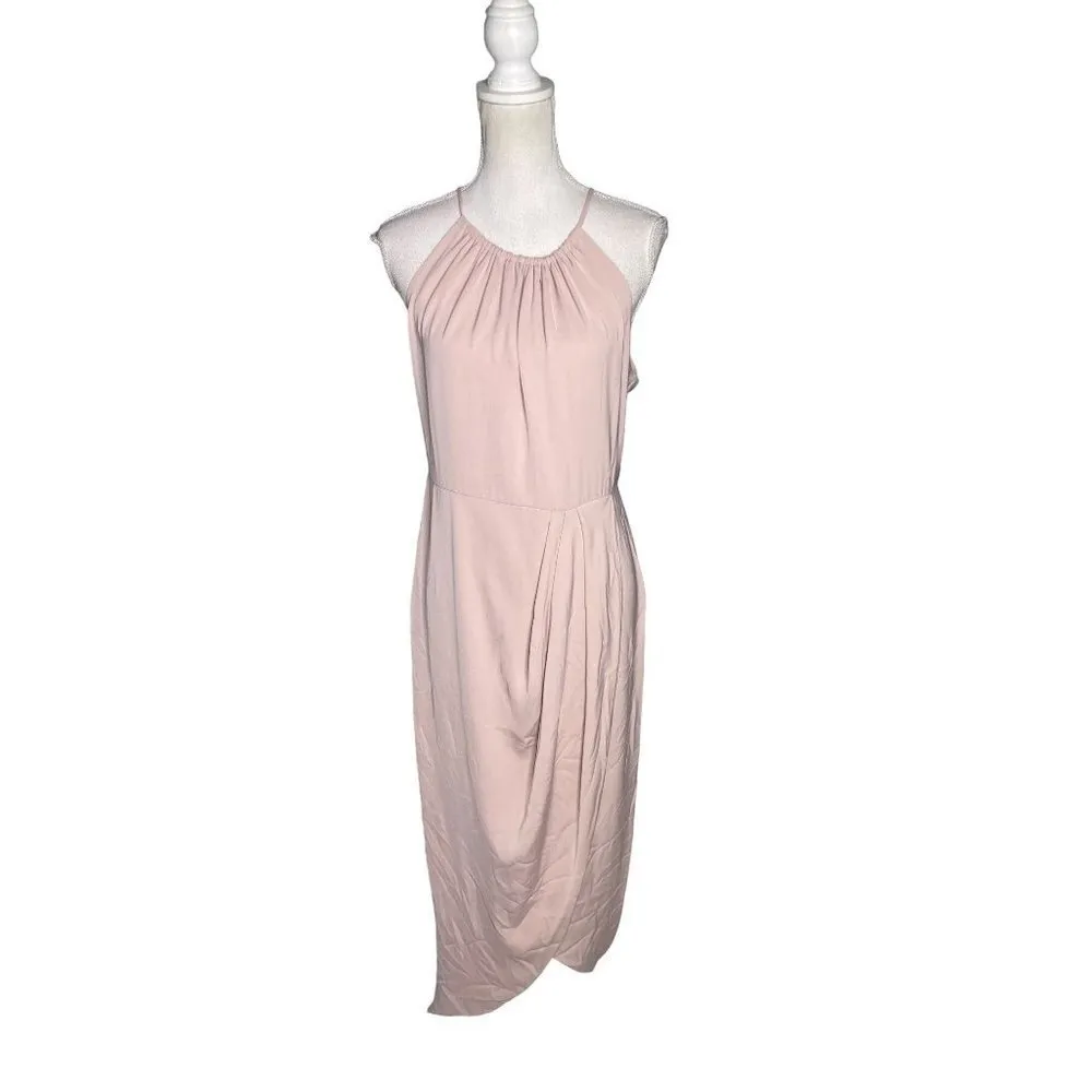 Shona Joy Core High Neck Dress Pink Womens Size 8 - Image 6