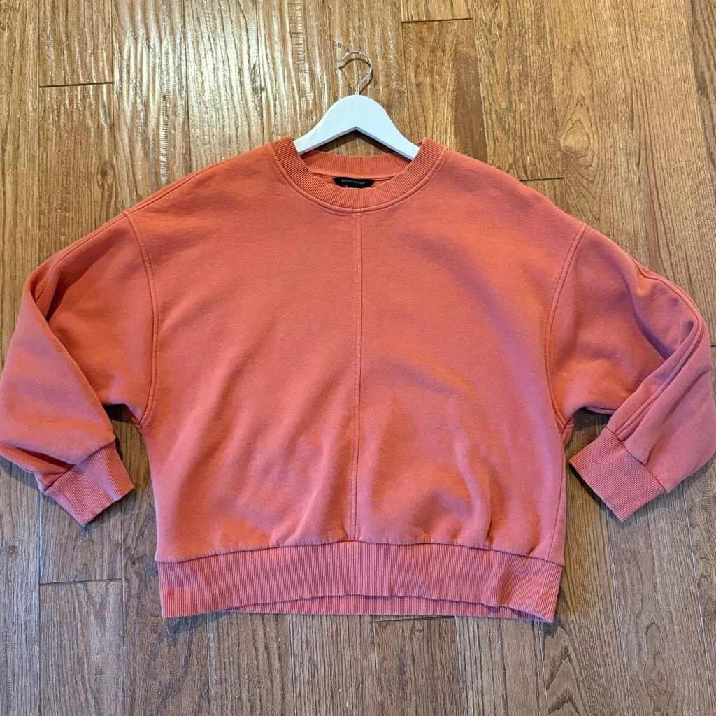 Banana Republic orange seam front crewneck sweatshirt size M - Image 7