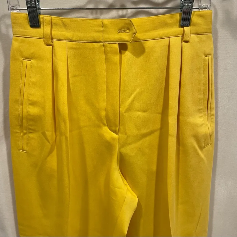 Escada limoncello high waisted vintage wool pleated luxury trousers 80’s - Image 7