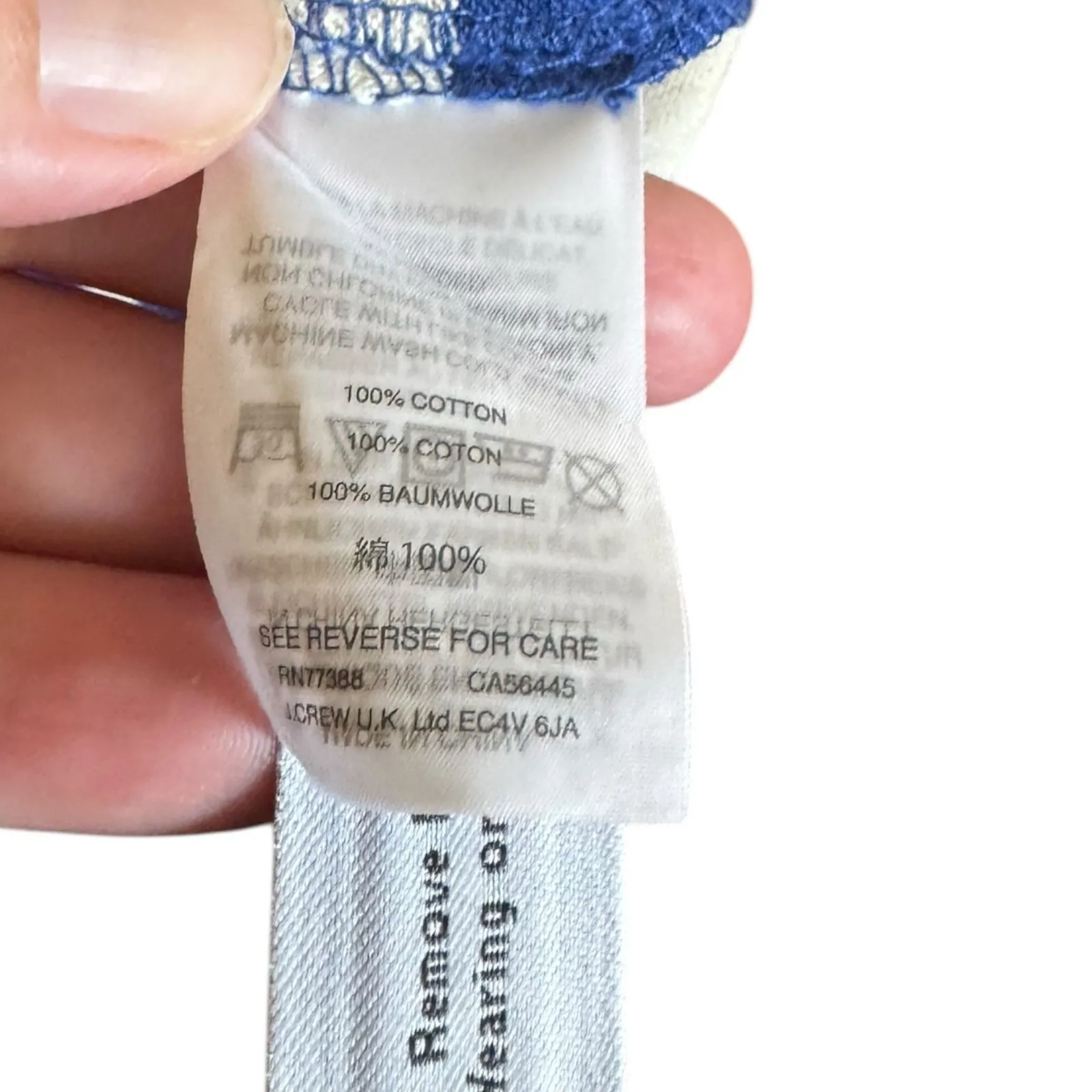 J Crew Royal Blue V Notched Neck 3/4 Sleeve Shift T Shirt Dress S‎ - Image 12